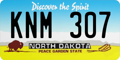 ND license plate KNM307