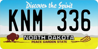 ND license plate KNM336