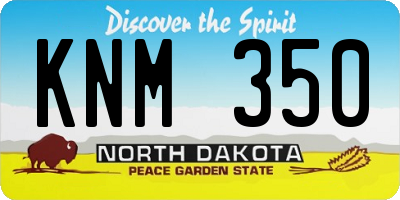 ND license plate KNM350