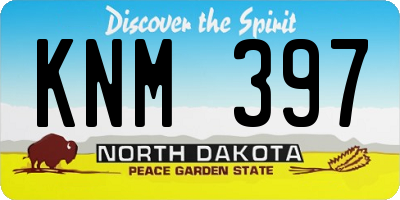 ND license plate KNM397