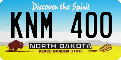 ND license plate KNM400