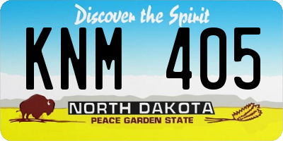 ND license plate KNM405