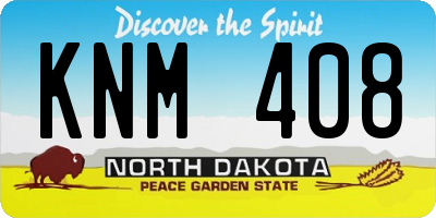 ND license plate KNM408