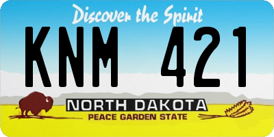 ND license plate KNM421