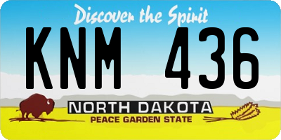 ND license plate KNM436