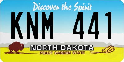 ND license plate KNM441