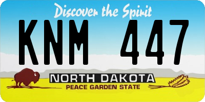 ND license plate KNM447