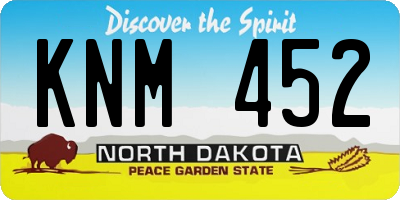 ND license plate KNM452