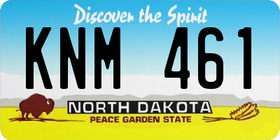 ND license plate KNM461