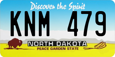 ND license plate KNM479