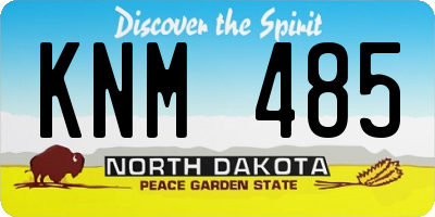 ND license plate KNM485