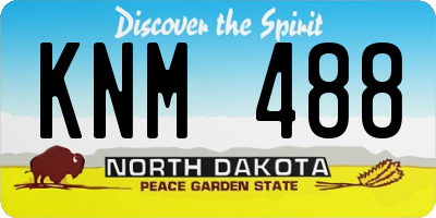 ND license plate KNM488