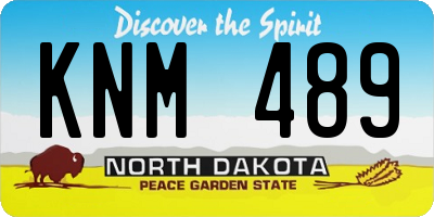 ND license plate KNM489