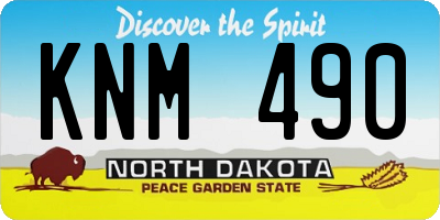 ND license plate KNM490