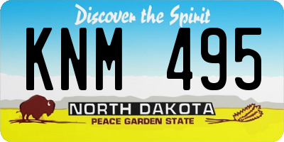 ND license plate KNM495