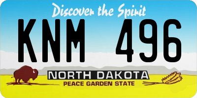 ND license plate KNM496