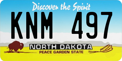 ND license plate KNM497