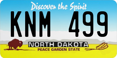 ND license plate KNM499