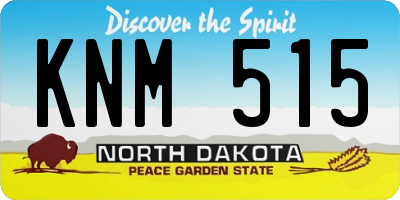 ND license plate KNM515
