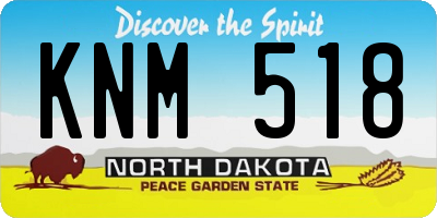 ND license plate KNM518