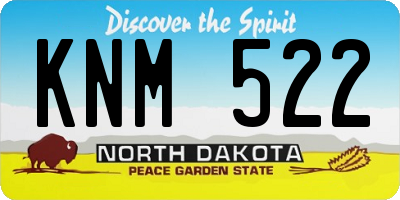 ND license plate KNM522
