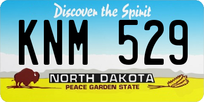 ND license plate KNM529