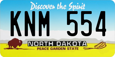 ND license plate KNM554