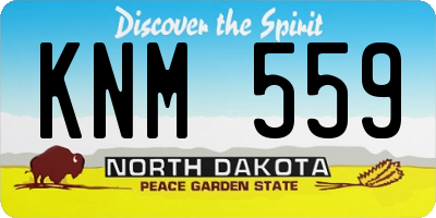 ND license plate KNM559
