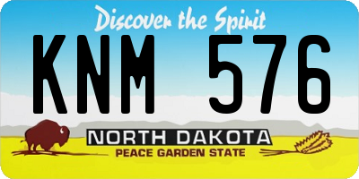 ND license plate KNM576