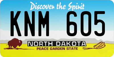 ND license plate KNM605