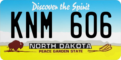 ND license plate KNM606