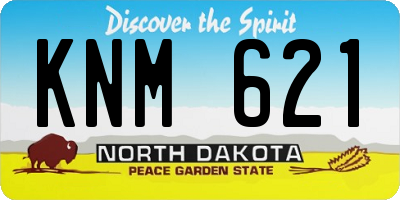 ND license plate KNM621