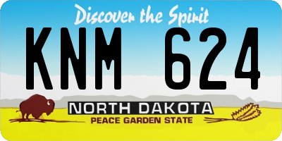 ND license plate KNM624