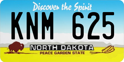 ND license plate KNM625