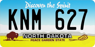 ND license plate KNM627