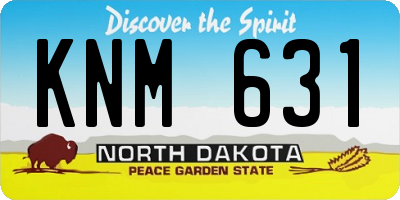 ND license plate KNM631
