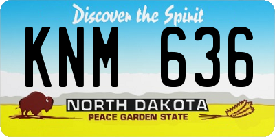 ND license plate KNM636
