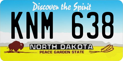 ND license plate KNM638