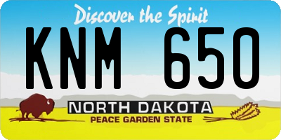 ND license plate KNM650