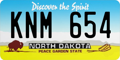ND license plate KNM654