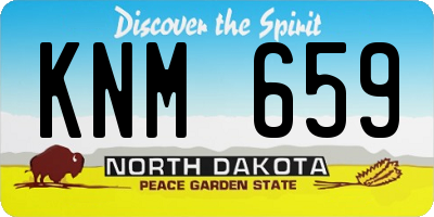 ND license plate KNM659
