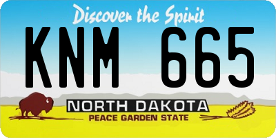 ND license plate KNM665