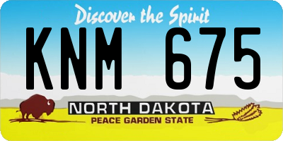 ND license plate KNM675
