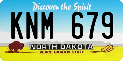 ND license plate KNM679