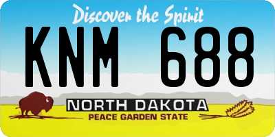 ND license plate KNM688