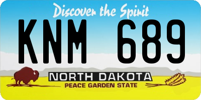 ND license plate KNM689