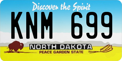 ND license plate KNM699