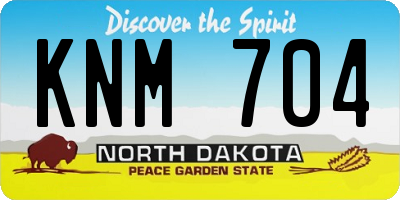 ND license plate KNM704