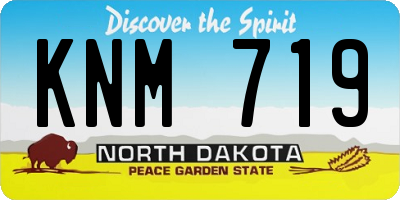ND license plate KNM719