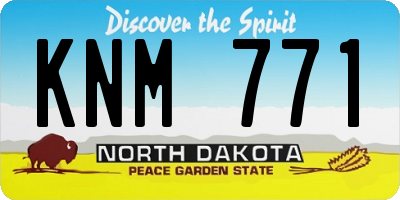 ND license plate KNM771